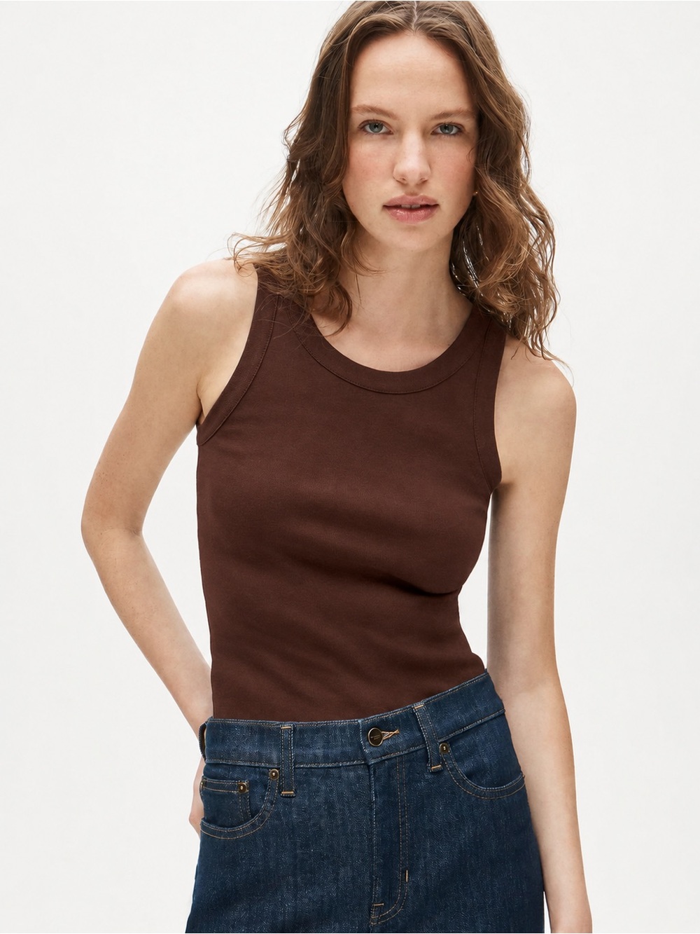 J Crew Perfect-fit high-neck tank top